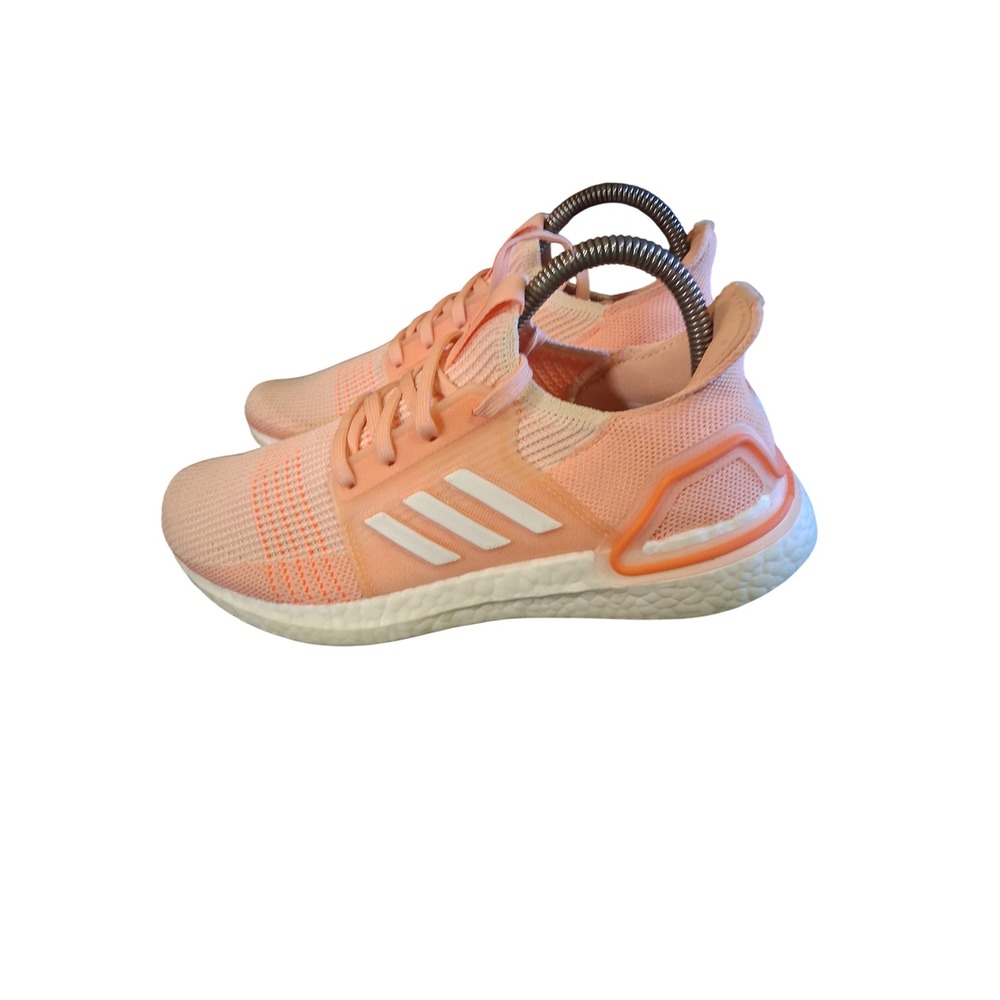 Adidas Ultraboost 19 Coral Peach Running Shoes EF0927 Mens 5.5